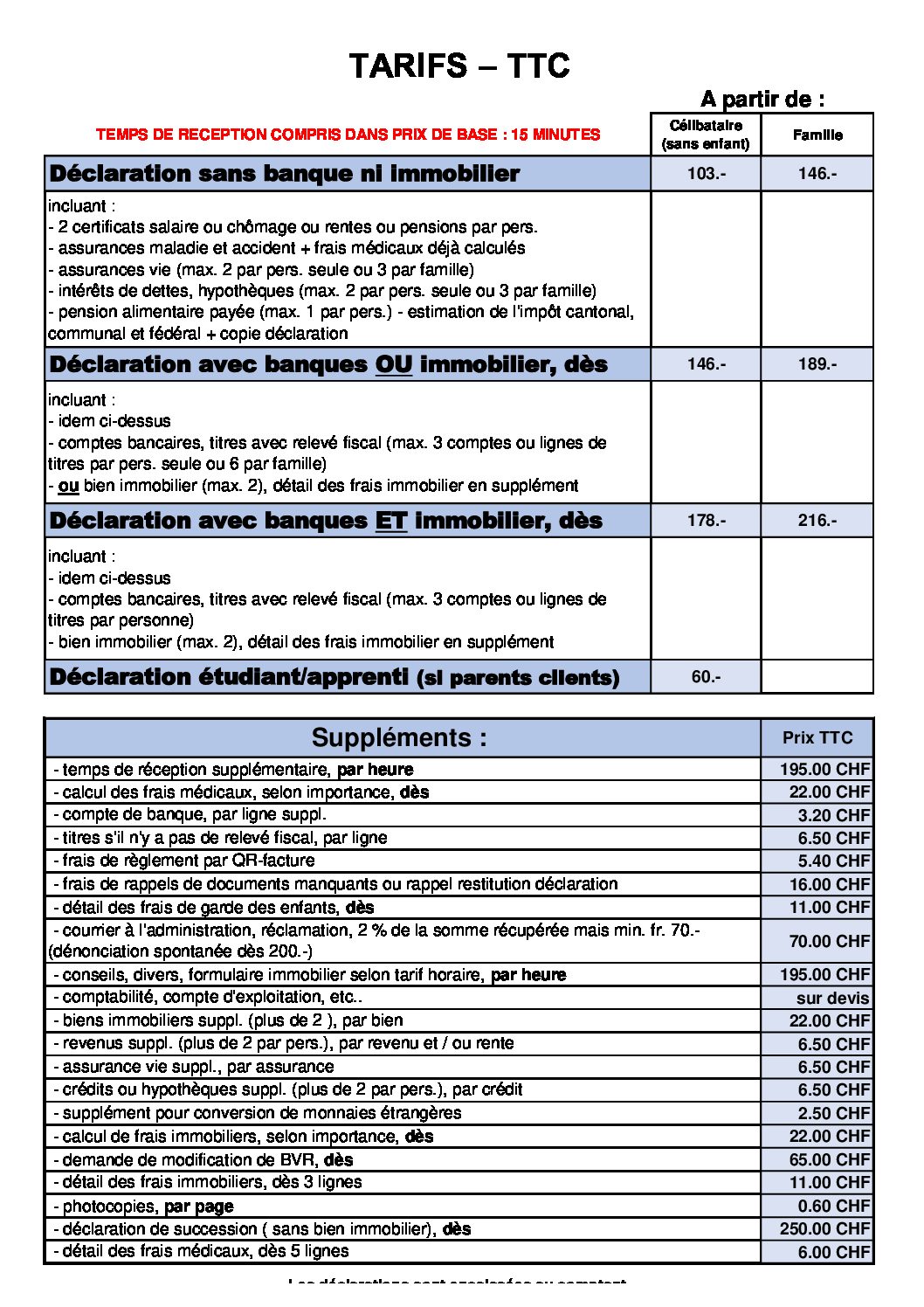 Fiduciaire Escoffier, déclarations d'impôts Genève